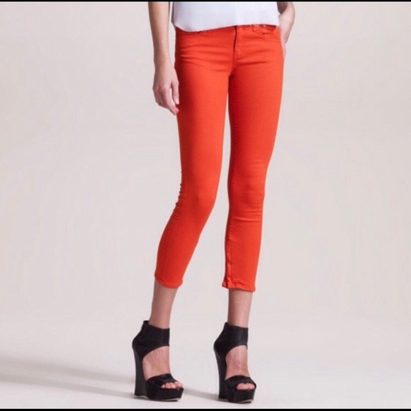 rag & bone Denim - Rag & Bone salmon pink zipper capris skinny jeans